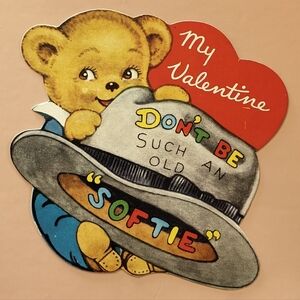 Vintage Children's Valentine | Teddy Bear | Valentine's Day Card